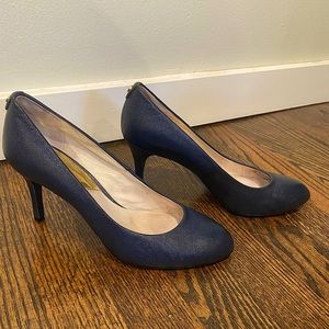 Michael Kors Navy Leather Pumps